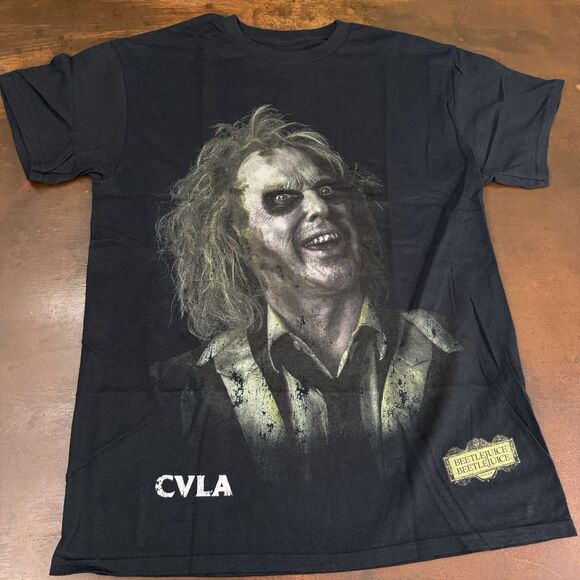 Halloween Beetlejuice CVLA T-Shirt Men's grunge graphic Tee Short Sleeve - Picture 1 of 6